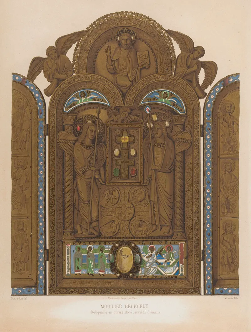 Reliquarie En Cuivre Dore Enrichi Demaux Wall Art by Joseph Rose Lemercier - High-Resolution Digital Print