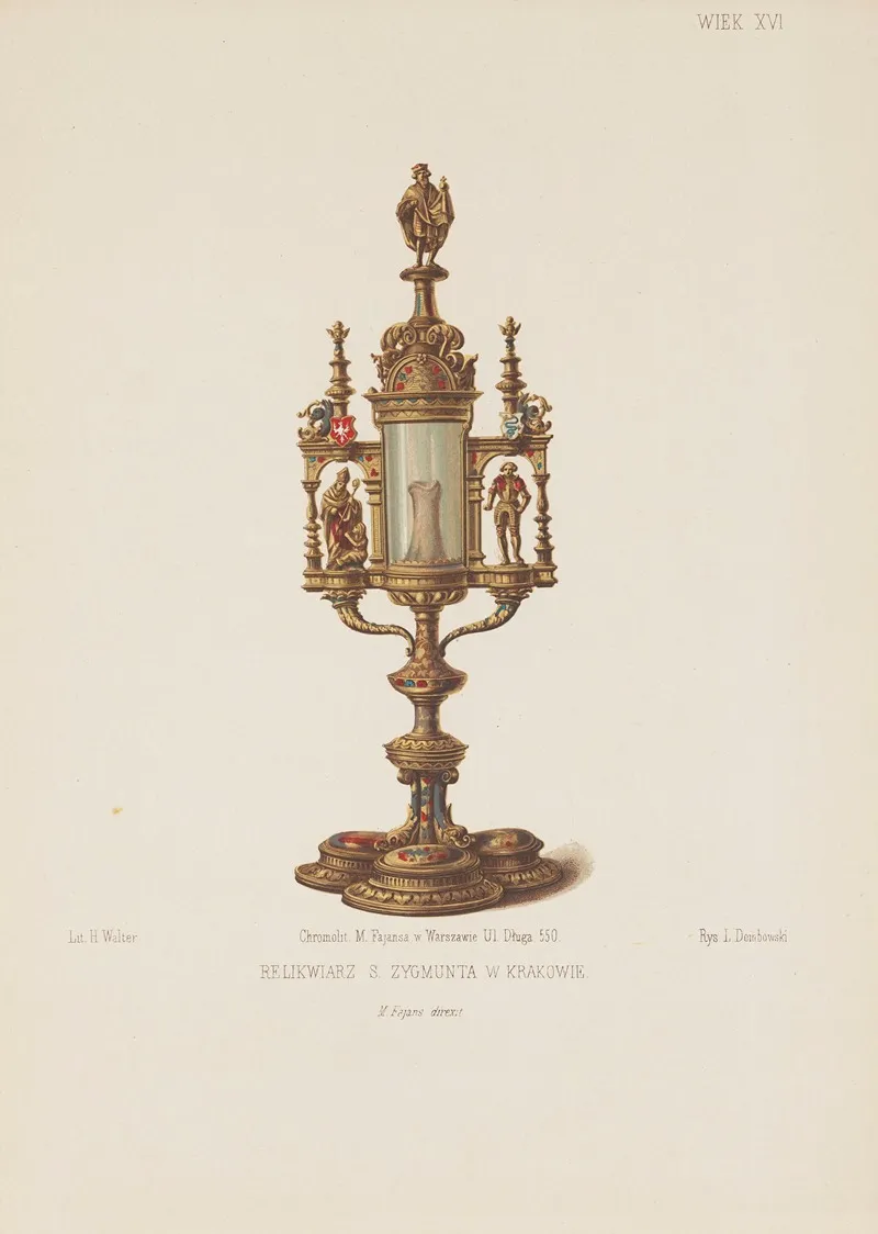 Reliquary For The Head Of St Stanislaus In The Treasury Of The Cathedral In Krakow Wall Art by Leon Dembowski - High-Resolution Digital Print