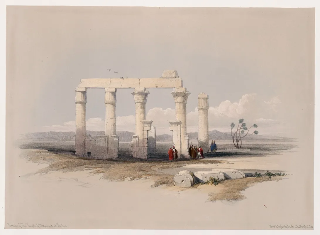 Remains Of The Temple Of Medamout At Thebes Wall Art by David Roberts - High-Resolution Digital Print