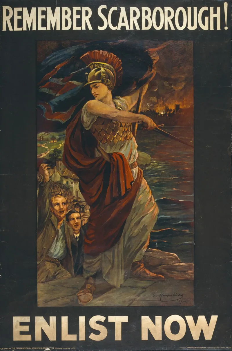 Remember Scarborough Enlist Now Wall Art by Edith Kemp-Welch - High-Resolution Digital Print