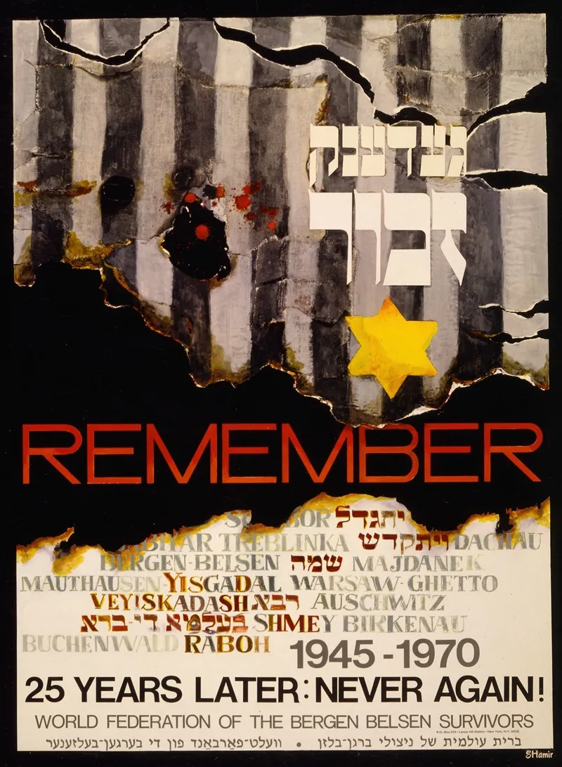 Remember Sobibor Dachau Bergen Belsen 1945 1970 25 Years Later Never Again