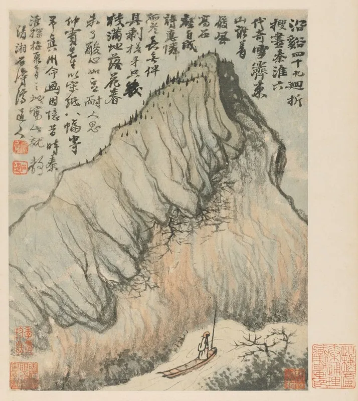 Reminiscences Of Qinhuai River Pl1 Wall Art by Shitao - High-Resolution Digital Print
