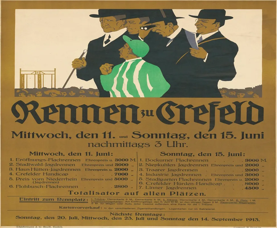 Rennen Zu Krefeld Wall Art by Reinhold Gruszka - High-Resolution Digital Print