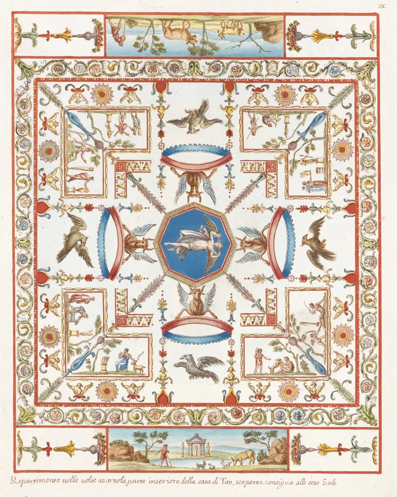 Repartimento Nelle Volte All Arnola Parte Interiore Della Casa Di Tito Scoperta Contigua Alle Sette Sale Wall Art by Pierre-Jean Mariette - High-Resolution Digital Print