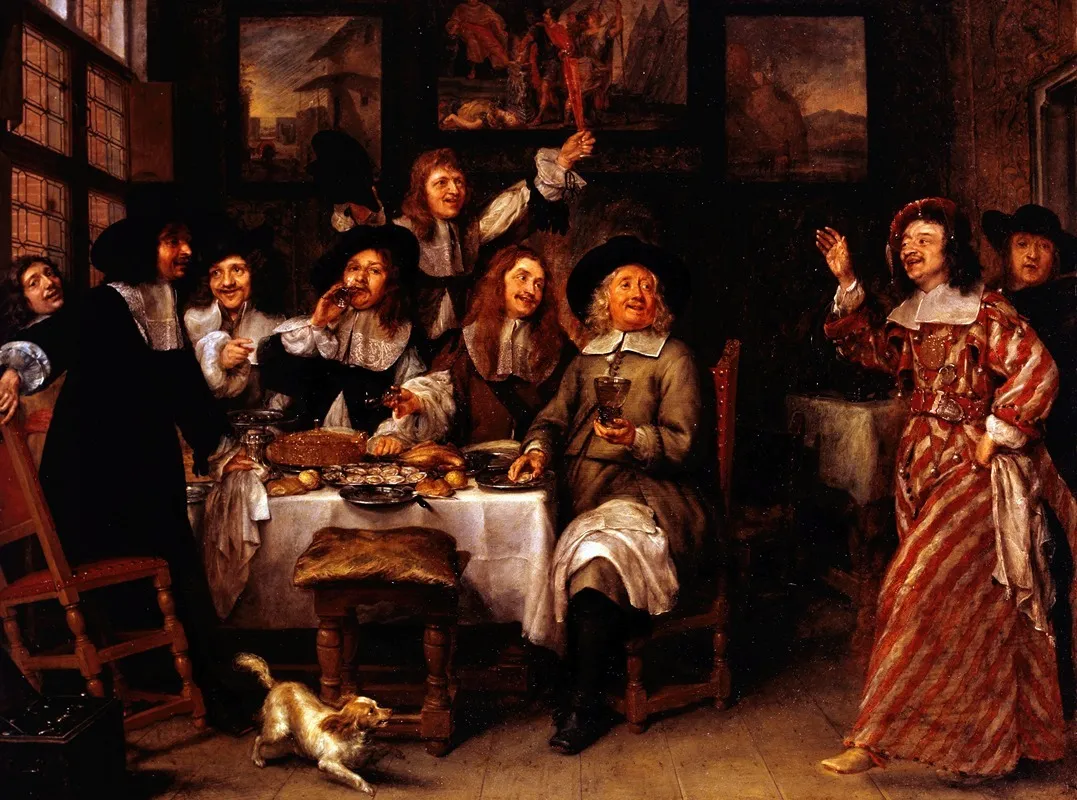 Repas Dartistes Wall Art by Gonzales Coques - High-Resolution Digital Print