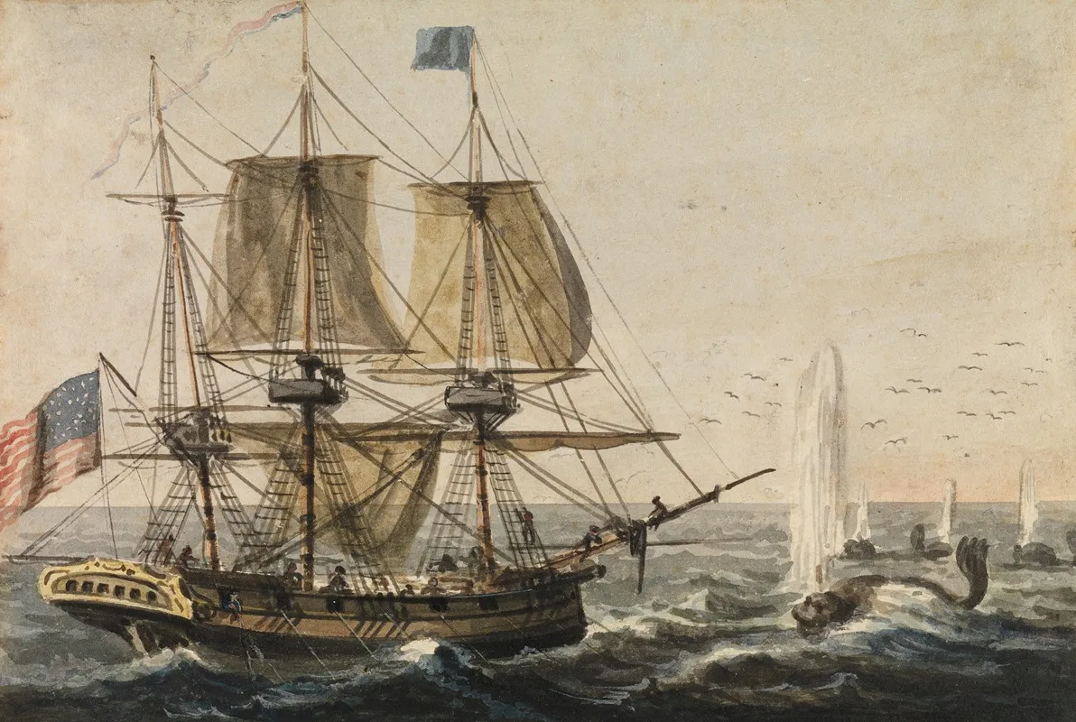 Replenishing The Ships Larder With Codfish Off The Newfoundland Coast