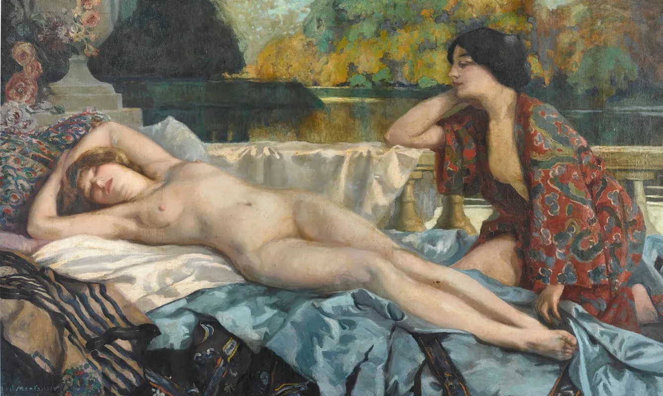 Repos Au Bord Du Lac Wall Art by Henri Montassier - High-Resolution Digital Print