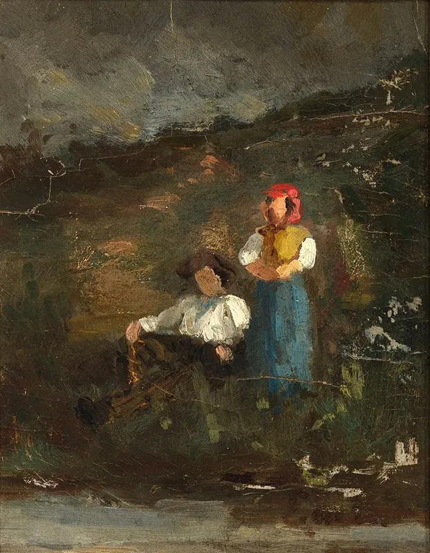 Repose 2 Wall Art by Edward Mitchell Bannister - Canvas Print
