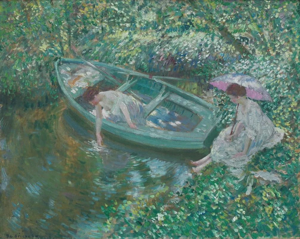 Repose At Noonday Wall Art by Frederick Carl Frieseke - High-Resolution Digital Print