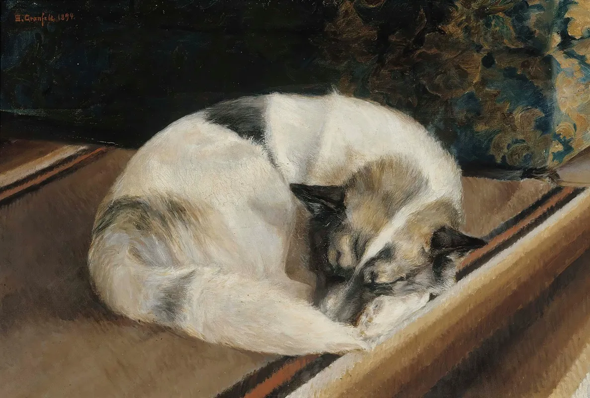 Reposing Dog Wall Art by Sigrid Granfelt - High-Resolution Digital Print