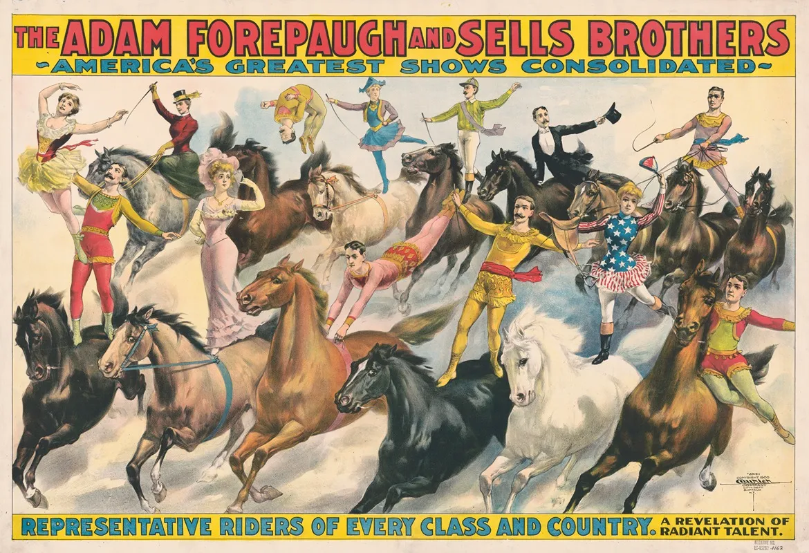 Representative Riders Of Every Class And Country Wall Art by Courier Litho. Co. - High-Resolution Digital Print
