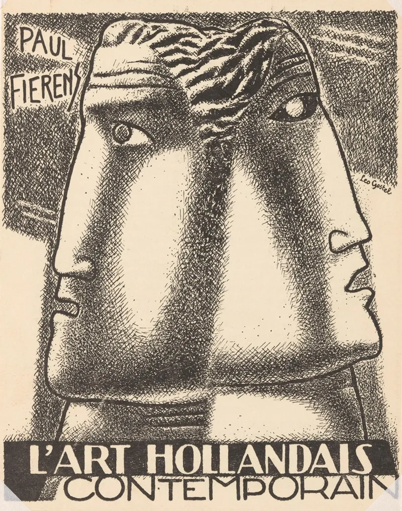 Reproductieprent Boekomslag Lart Hollandais Contemporain Van Paul Fierens