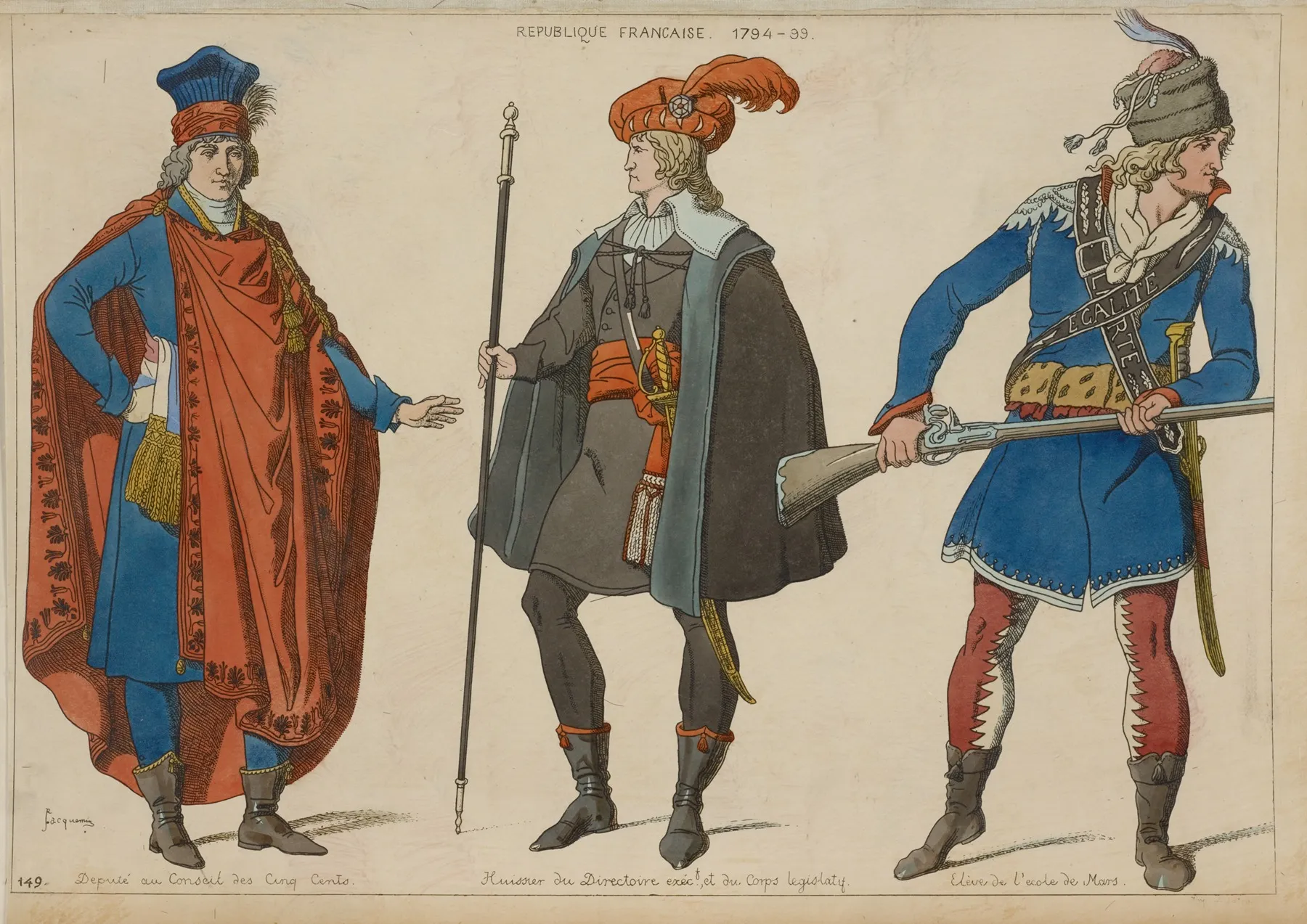 Republique Francaise 1794 99 Depute Conseit Des Cinq Cents Huissier Du Directoire Executif Et Du Corps Legislatif