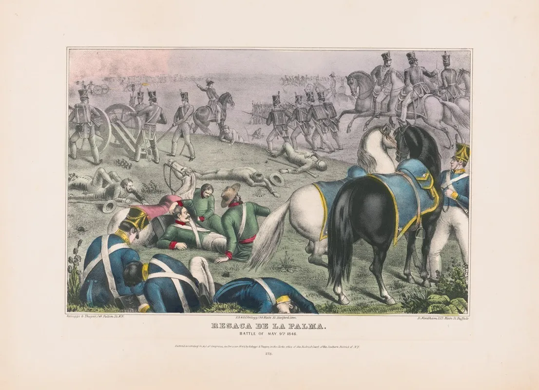 Resaca De La Palma Battle Of May 9th 1846 Wall Art by E.B. & E.C. Kellogg - High-Resolution Digital Print