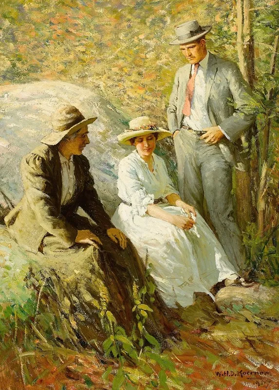 Rest In The Woods Wall Art by William Henry Dethlef Koerner - High-Resolution Digital Print