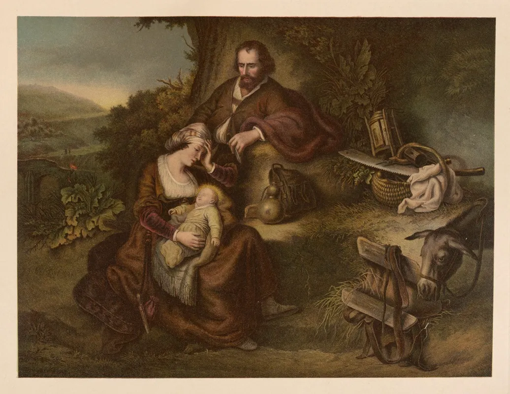 Rest On The Flight Into Egypt 28 Wall Art by Jan Ladislaw Sýkora - High-Resolution Digital Print