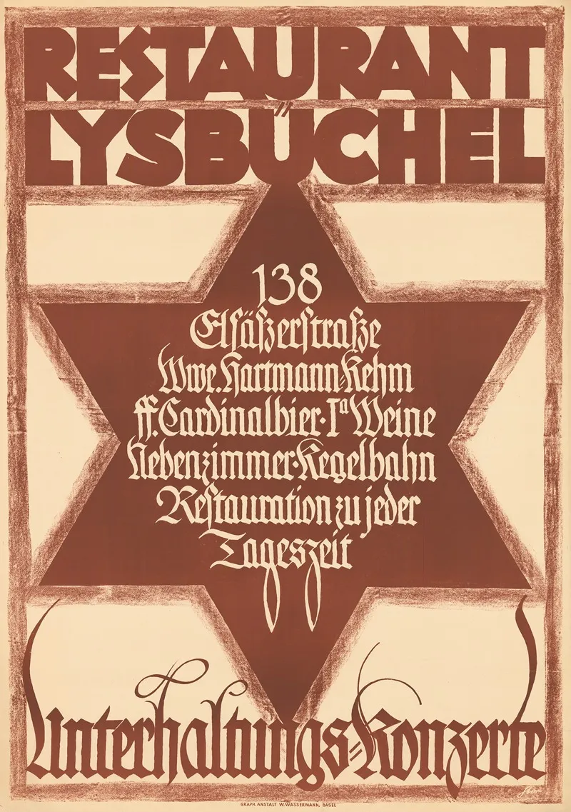 Restaurant Lysbuchel Wall Art by Robert Stöcklin - High-Resolution Digital Print