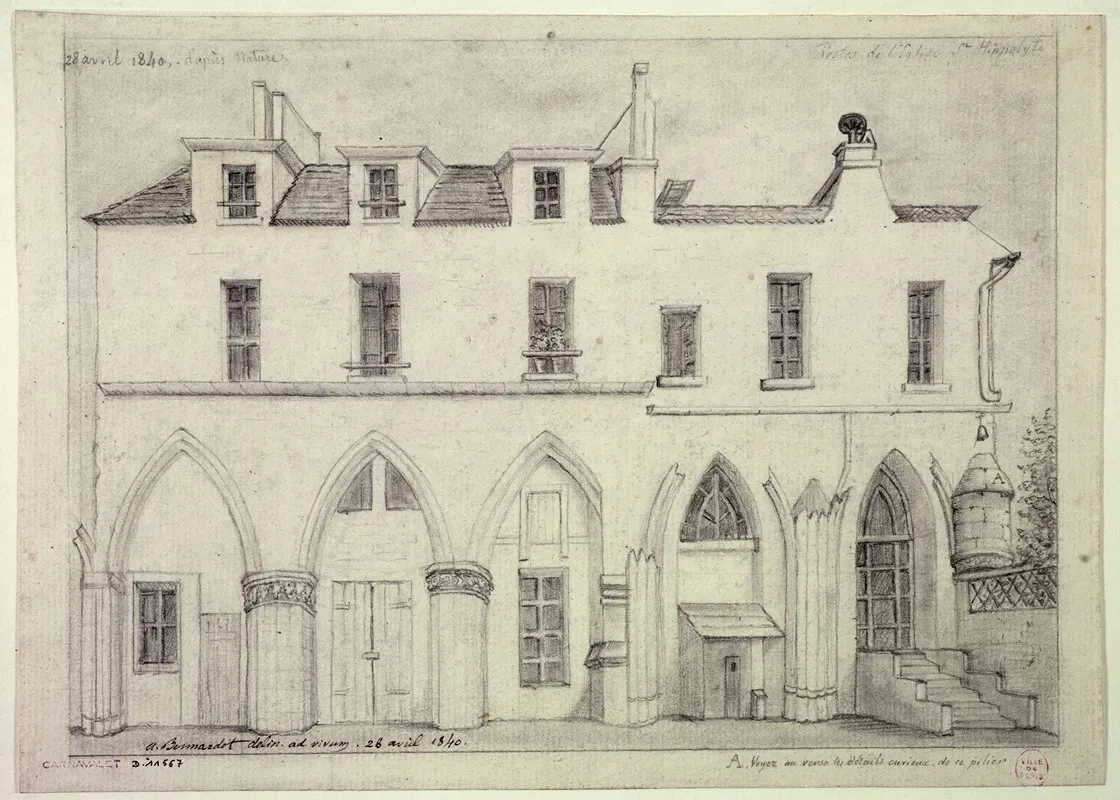 Restes De Leglise Saint Hippolyte Wall Art by Alfred Bonnardot - High-Resolution Digital Print