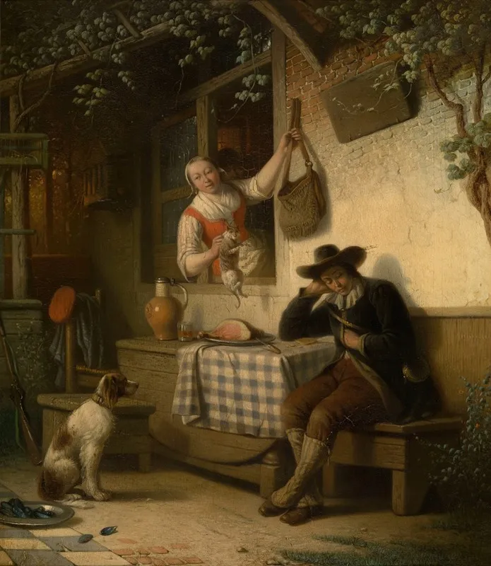 Resting Hunter Wall Art by Ferdinand de Braekeleer - High-Resolution Digital Print