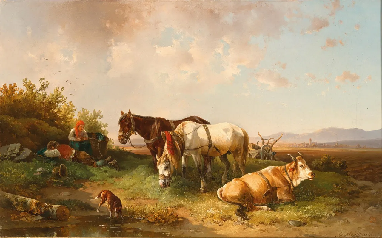 Resting In The Fields In The Background Perchtoldsdorf