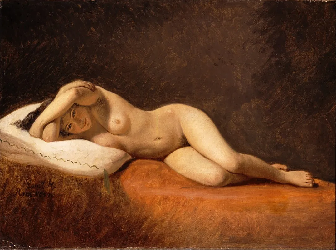 Resting Model 2 Wall Art by Constantin Hansen - High-Resolution Digital Print