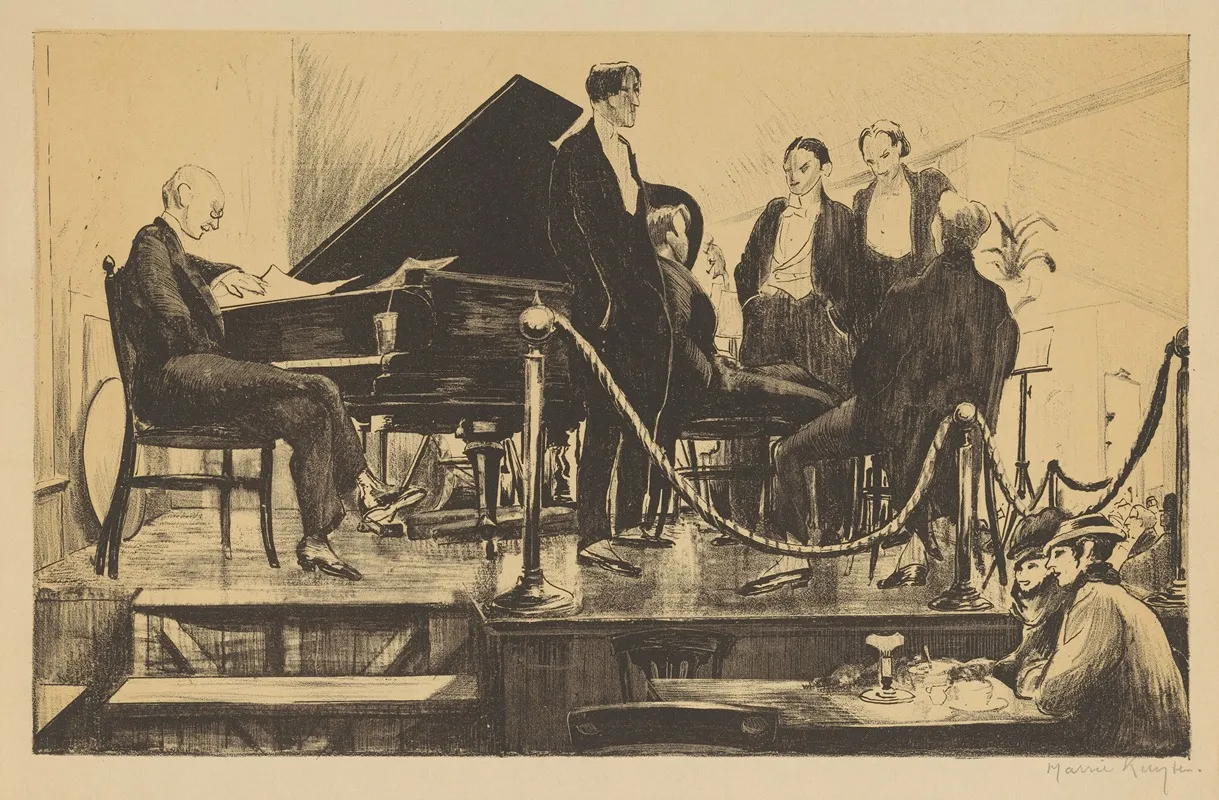 Resting Musicians Wall Art by Harrie Kuyten - High-Resolution Digital Print