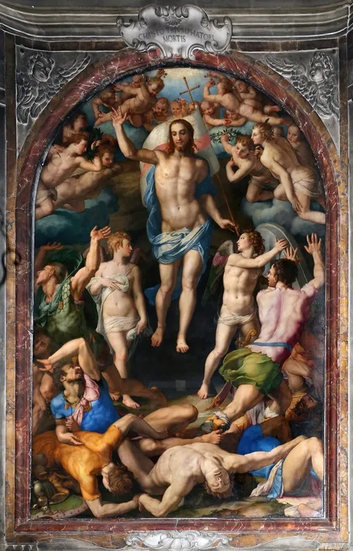 Resurrection Of Christ 4 Wall Art by Agnolo Bronzino - Canvas Print