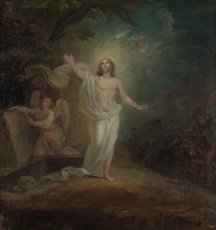 Resurrection Of Christ Altarpiece Sketch Wall Art by Robert Wilhelm Ekman - High-Resolution Digital Print