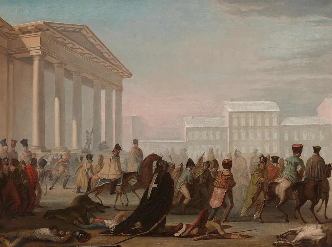 Retreat Of Napoleons Army Wall Art by Jan Krzysztof Damel - High-Resolution Digital Print