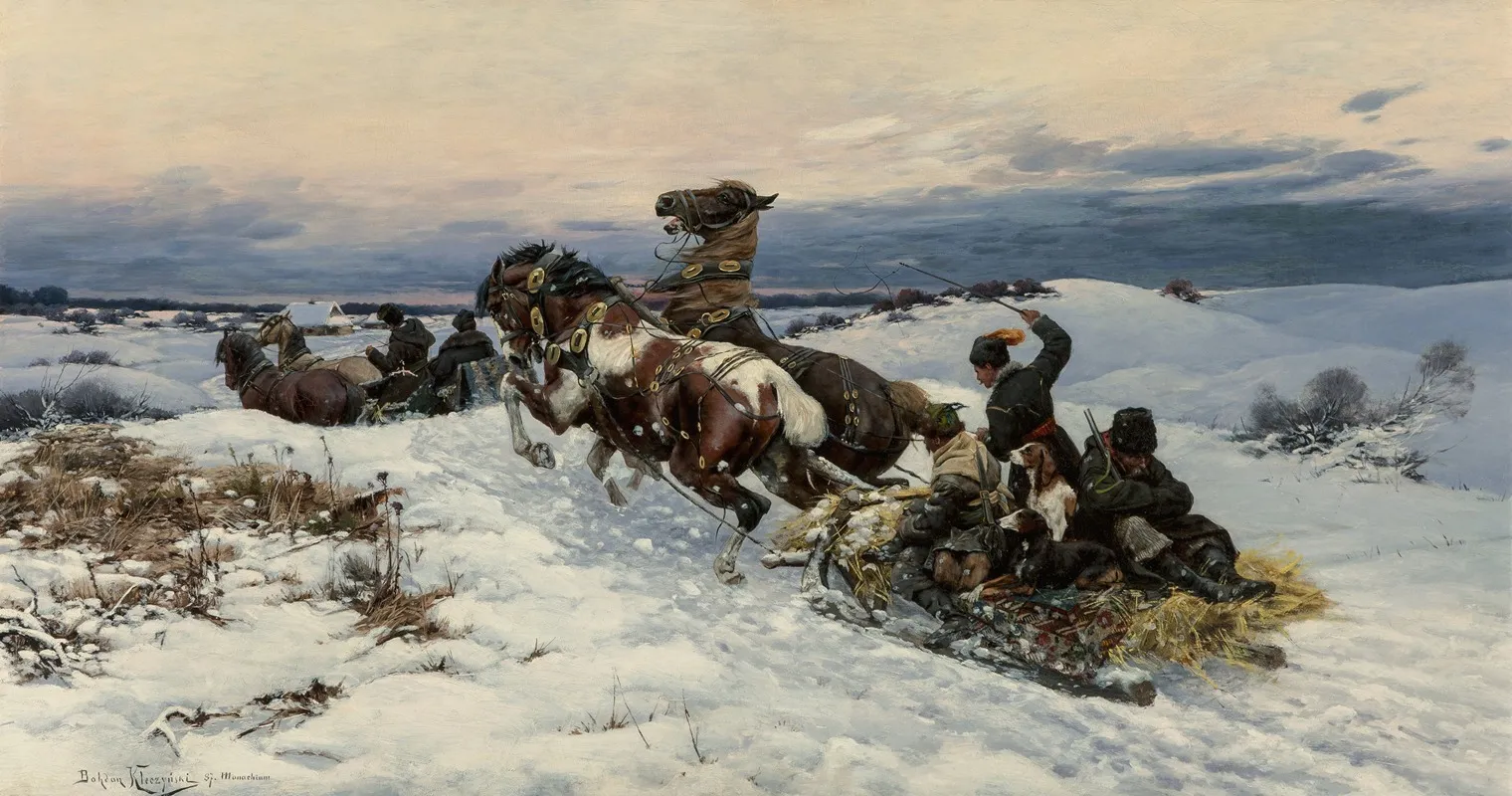 Return From The Hunt 5 Wall Art by Bohdan von Kleczynski - High-Resolution Digital Print
