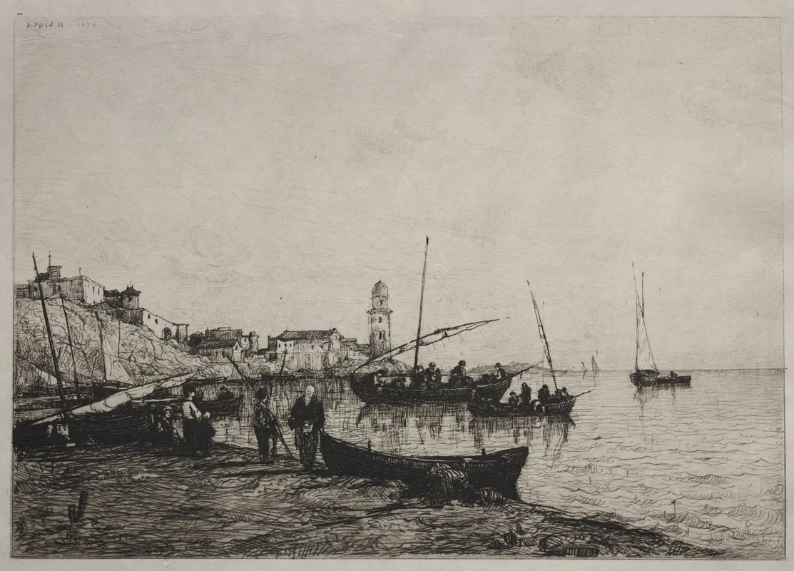 Return Of The Fishing Boats At Collioure Near The Spanish Border
