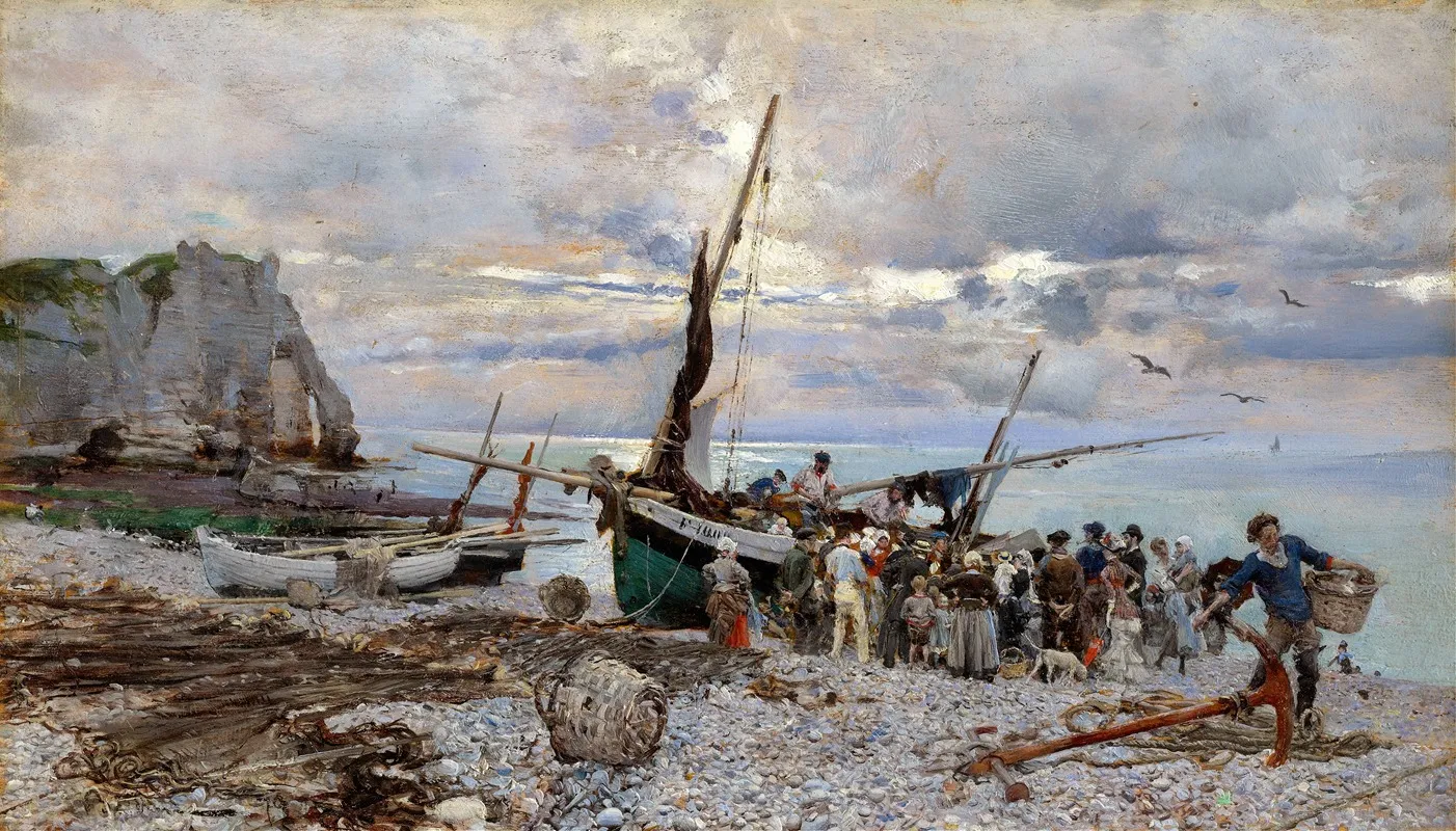 Return Of The Fishing Boats Etretat