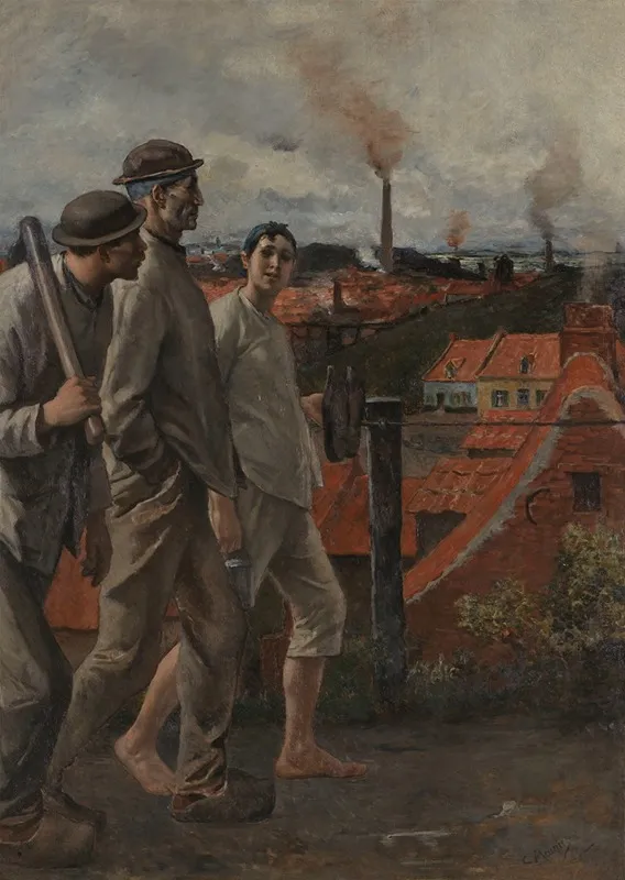 Return Of The Miners Wall Art by Constantin Meunier - High-Resolution Digital Print