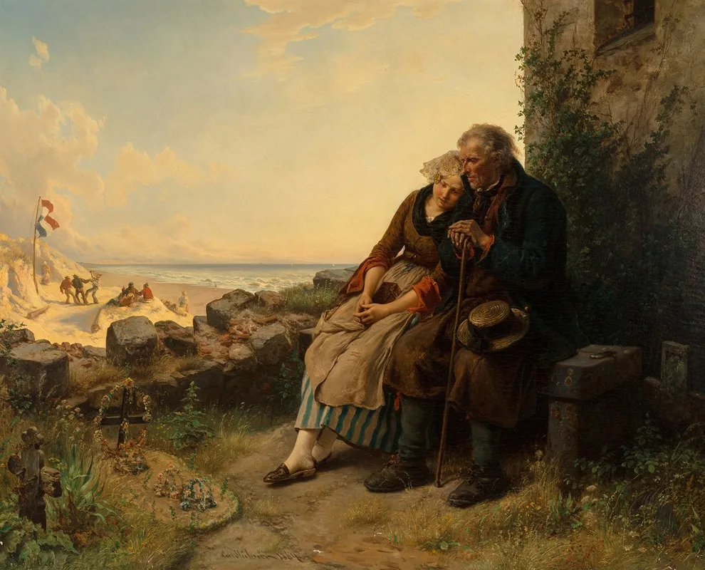 Return To The Church Yard Wall Art by Carl Wilhelm Hübner - High-Resolution Digital Print