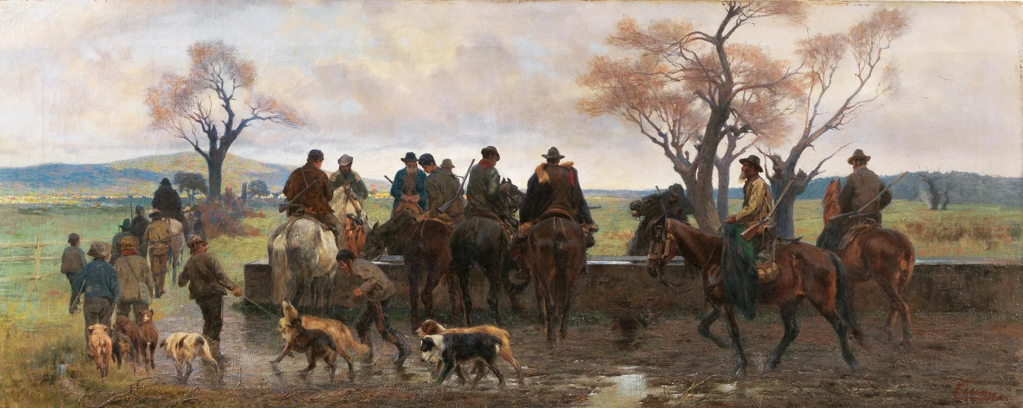 Returning From The Hunt 2 Wall Art by Eugenio Cecconi - High-Resolution Digital Print