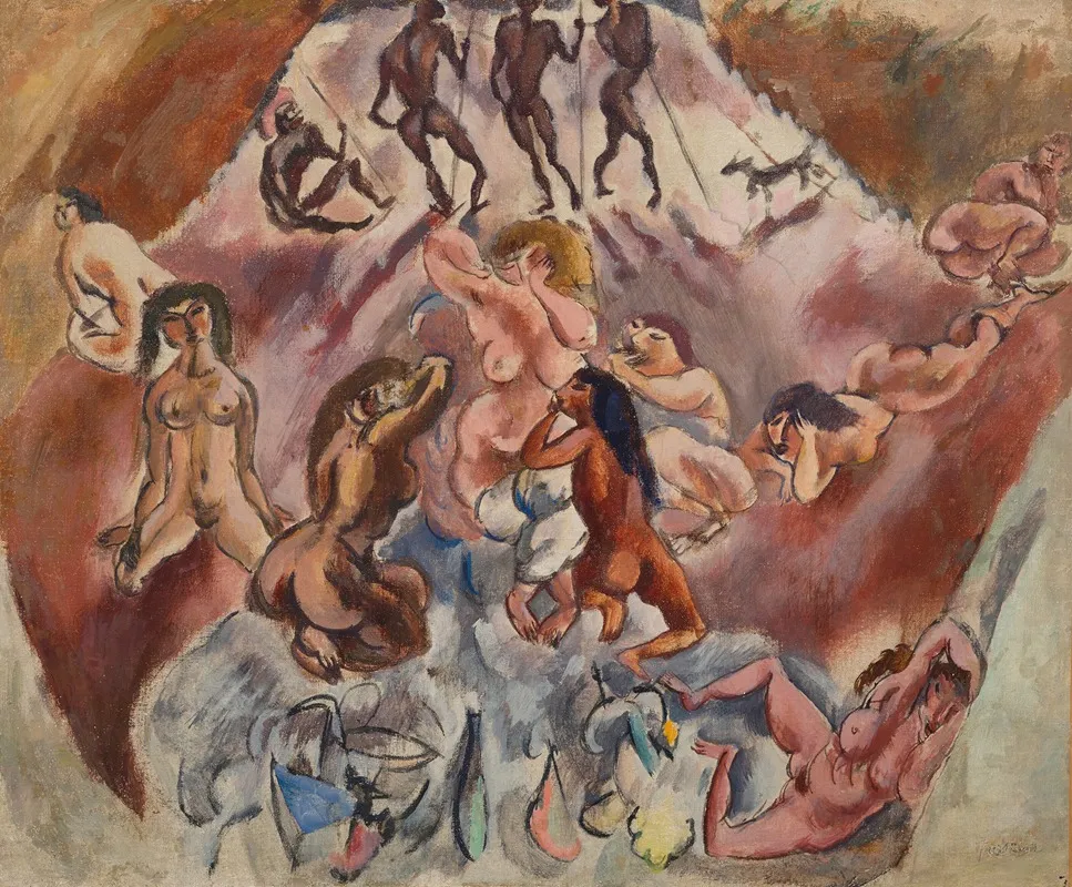 Reunion Infernale 2 Wall Art by Jules Pascin - High-Resolution Digital Print