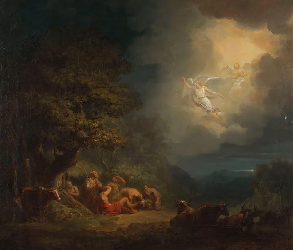 Revelation Of Angels To Shepherds Wall Art by Alexander Lauréus - High-Resolution Digital Print