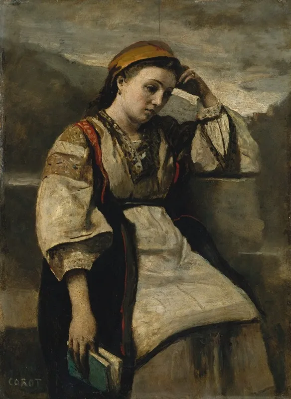 Reverie 17 Wall Art by Jean-Baptiste-Camille Corot - High-Resolution Digital Print