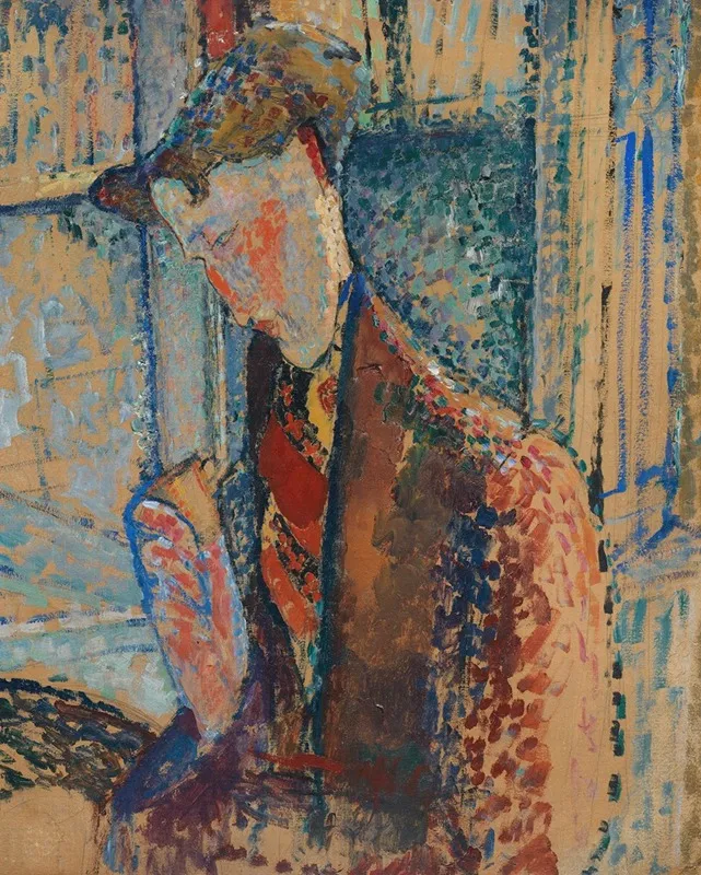 Reverie Study For The Portrait Of Frank Burty Haviland Wall Art by Amedeo Modigliani - High-Resolution Digital Print