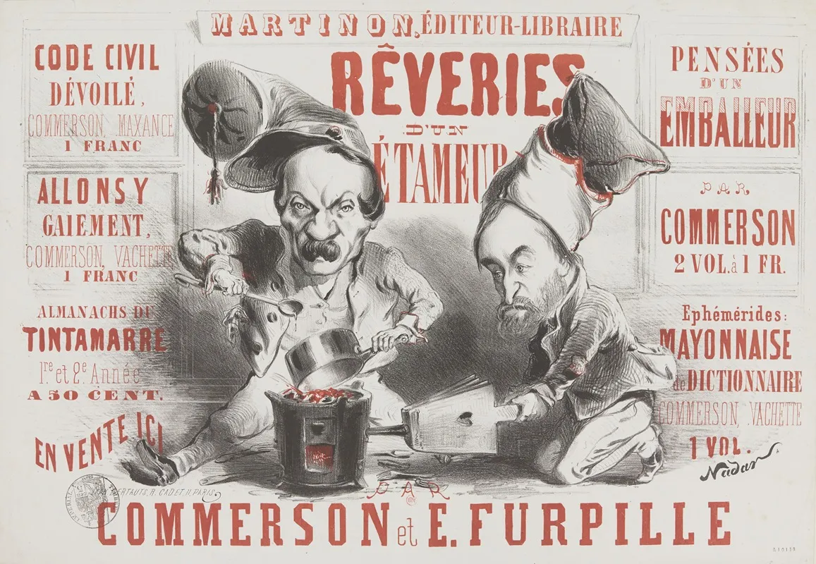 Reveries Dun Etameur Par Comerson Et Furpille1854 Wall Art by Nadar - High-Resolution Digital Print