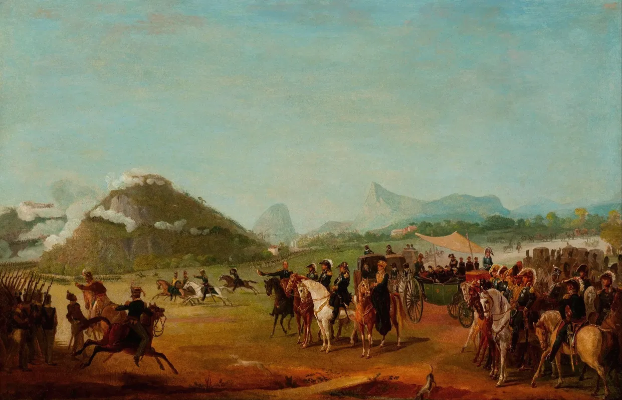 Review Of The Troops Headed For Montevideo At Praia Grande
