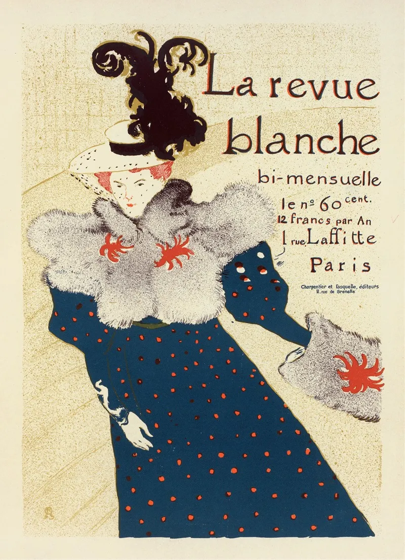 Revue Blanche Wall Art by Henri de Toulouse-Lautrec - High-Resolution Digital Print