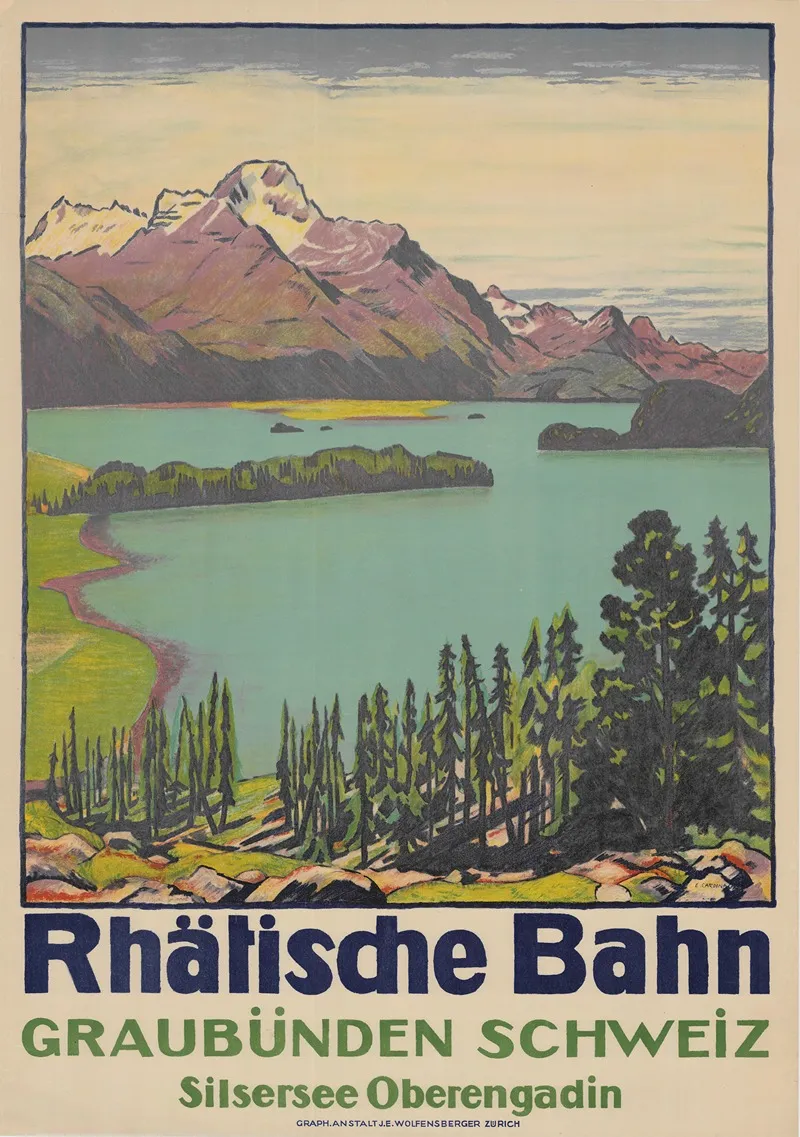 Rhaetische Bahn Graubuenden Schweiz Silsersee Oberengadin