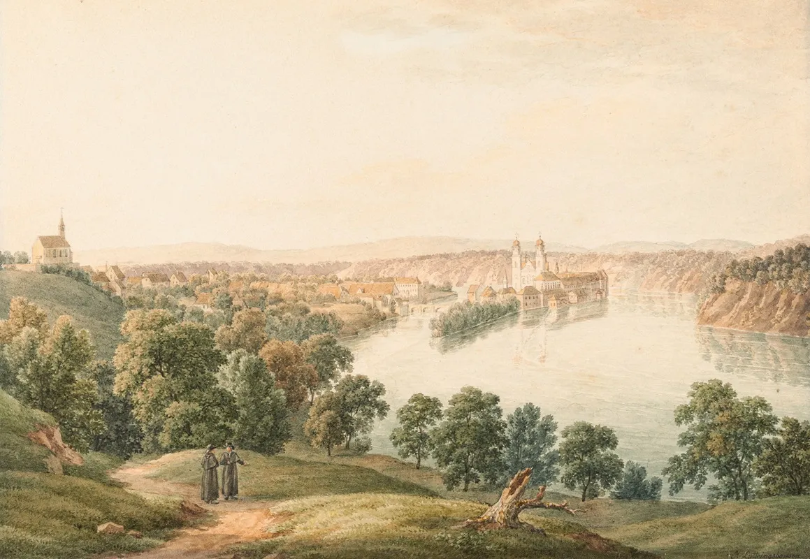 Rheinau Wall Art by Johann Heinrich Luttringhausen - High-Resolution Digital Print