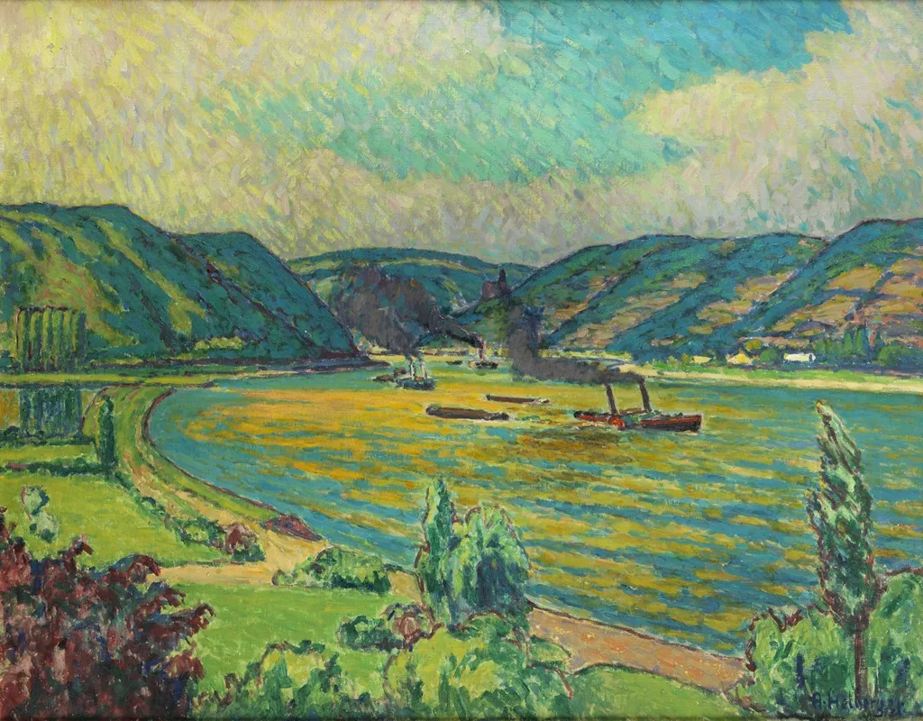 Rheinlandschaft 3 Wall Art by Alfred Helberger - High-Resolution Digital Print