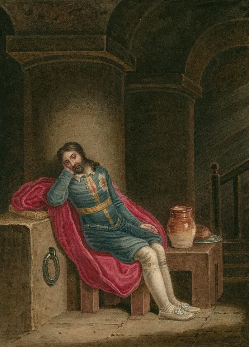 Richard Ii Richard In Prison At Pomfret Castle Wall Art by J. Coghlan - High-Resolution Digital Print