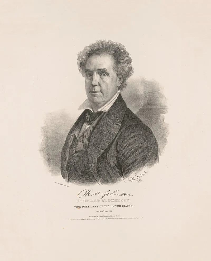 Richard M Johnson Vice President Of The United States Wall Art by Charles Fenderich - High-Resolution Digital Print
