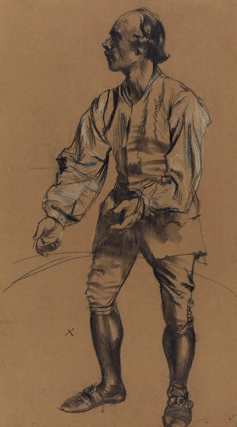 Richard Menzel Posing In Eighteenth Century Costume