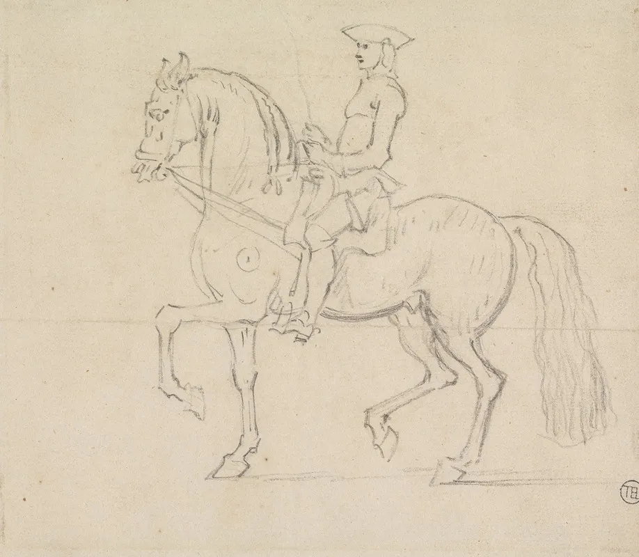 Rider With A Draw Rein Walking To Left