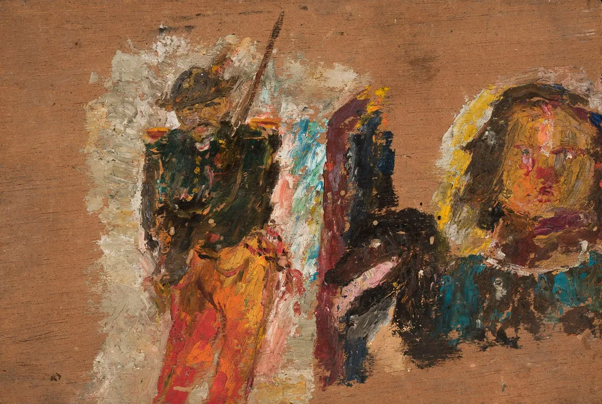 Rifleman And Head Wall Art by Tadeusz Makowski - High-Resolution Digital Print